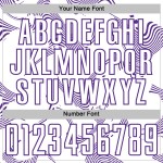 Sublimation Uniform Curve Soccer Jersey White Custom Sports Lines Purple Sublimation Uniform Curve Soccer Jersey White Custom Sports Lines Purple