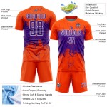 Jersey Custom Splatter Orange Uniform Art Sublimation Soccer Purple-White Abstract Grunge Sports Jersey Custom Splatter Orange Uniform Art Sublimation Soccer Purple-White Abstract Grunge Sports