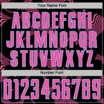 Black Uniform Soccer Custom Pink-Light Blue Curve Sublimation Sports Jersey Lines