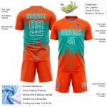 Art Sports Splatter Sublimation Aqua-White Custom Grunge Jersey Uniform Soccer Abstract Orange Art Sports Splatter Sublimation Aqua-White Custom Grunge Jersey Uniform Soccer Abstract Orange
