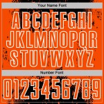 Jersey Sublimation Uniform Black Soccer Sports Art Abstract Grunge Orange-White Splatter Custom